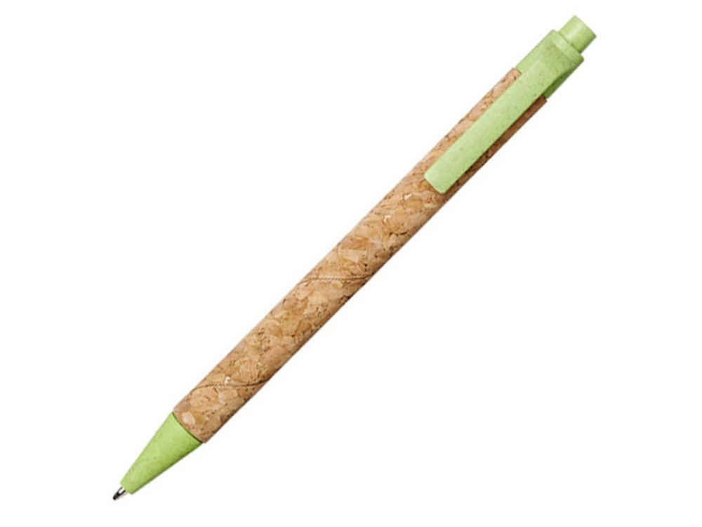 Шариковая ручка Midar из пробки и пшеничной соломы, зеленое яблоко - фото 1 - id-p111793493