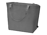 Сумка Reviver с донной складкой из нетканого переработанного материала RPET, серый, фото 2