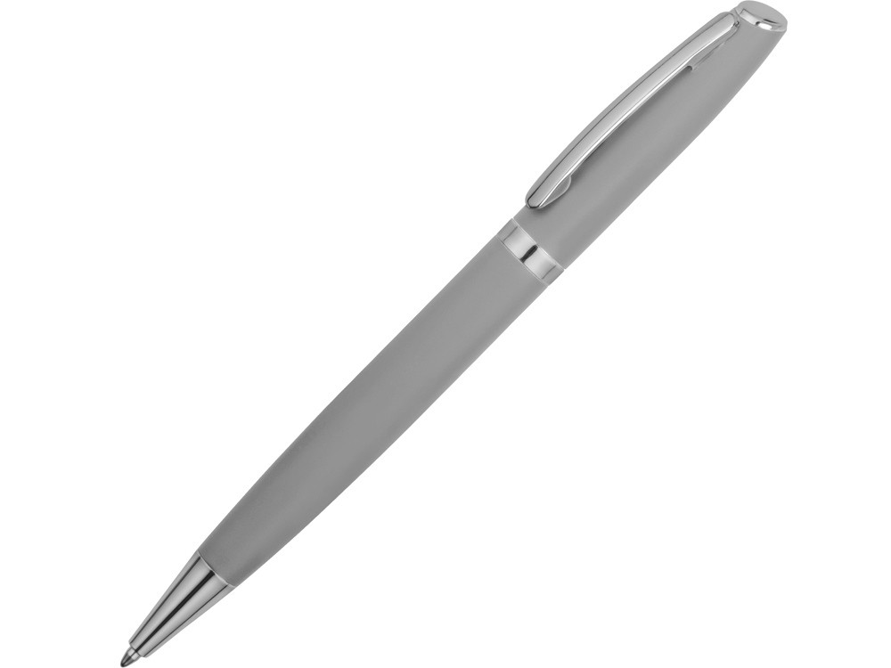 Ручка металлическая шариковая Flow soft-touch, светло-серый/серебристый - фото 1 - id-p111789534