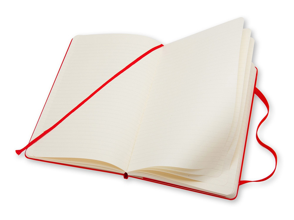Записная книжка Moleskine Classic (в линейку) в твердой обложке, Large (13х21см), красный - фото 3 - id-p111785566