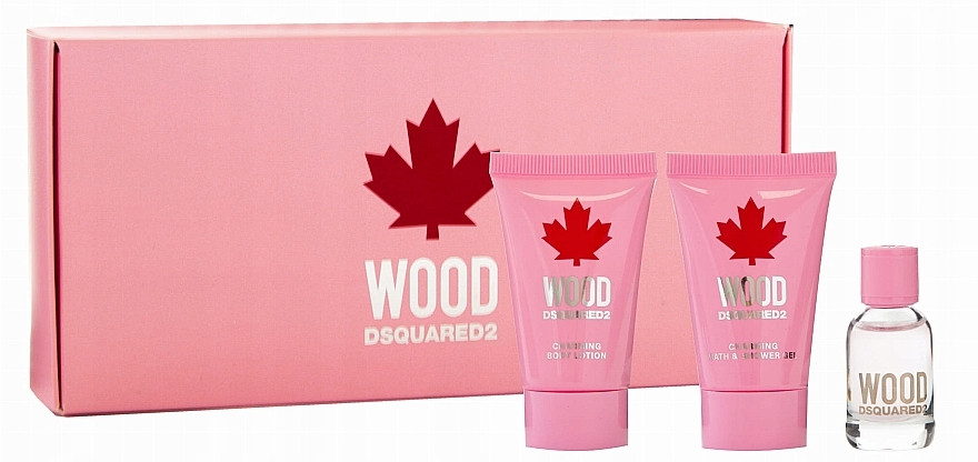 Dsquared2 Wood For Her Gift Set edt 5ml+ shower gel 25ml+ body lotion 25ml - фото 1 - id-p111829799