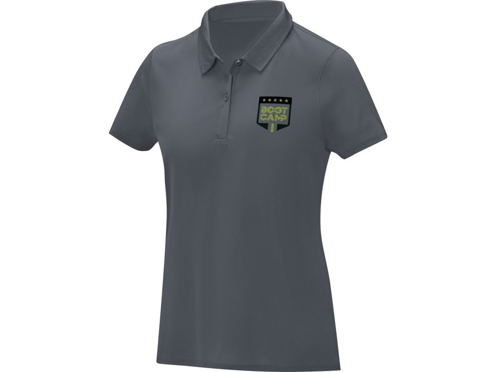 Женская стильная футболка поло с короткими рукавами Deimos, storm grey - фото 8 - id-p111818594