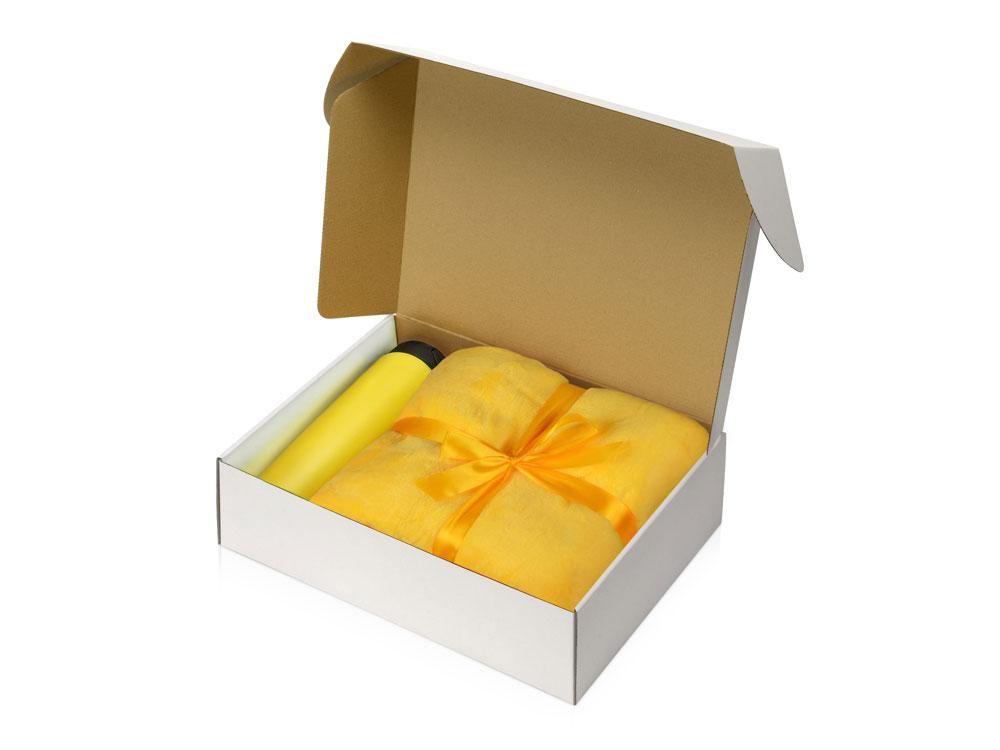 Подарочный набор с пледом, термокружкой Dreamy hygge, желтый - фото 2 - id-p111797589