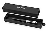 Ручка шариковая Ungaro модель Ovieto в футляре, черный/серебристый, фото 6