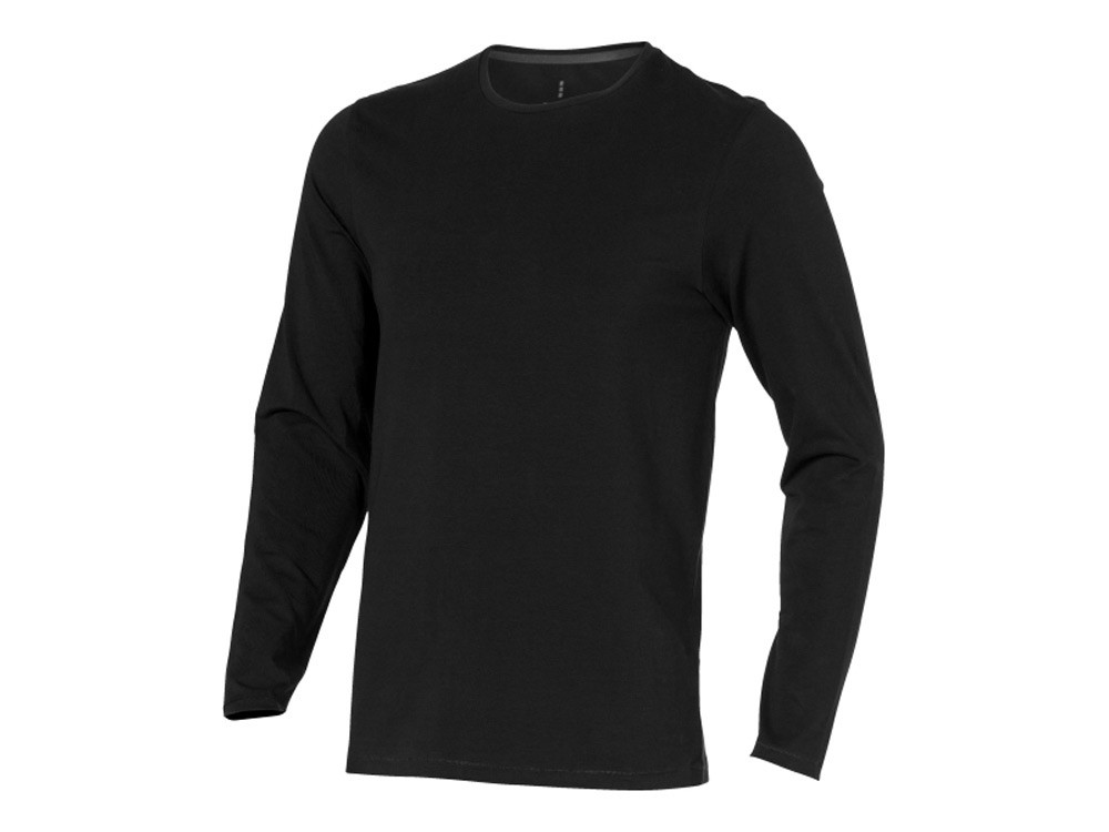 Ponoka мужская футболка из органического хлопка, длинный рукав, черный - фото 1 - id-p111785647