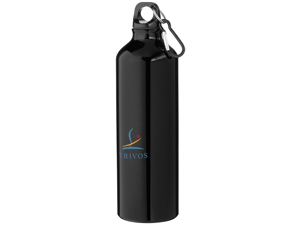 Алюминиевая бутылка для воды Oregon объемом 770 мл с карабином - сплошной черный - фото 4 - id-p111784641