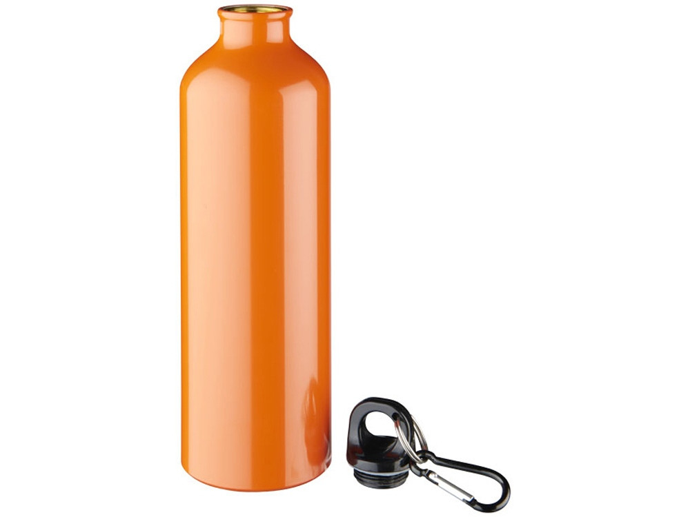Алюминиевая бутылка для воды Oregon объемом 770 мл с карабином - Оранжевый - фото 3 - id-p111784642