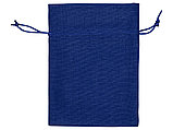 Мешочек подарочный, искусственный лен, средний, темно-синий, фото 2