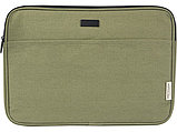 Чехол для 14-дюймового ноутбука Joey объемом 2 л из брезента, переработанного по стандарту GRS, оливковый, фото 2