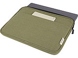 Чехол для 14-дюймового ноутбука Joey объемом 2 л из брезента, переработанного по стандарту GRS, оливковый, фото 4