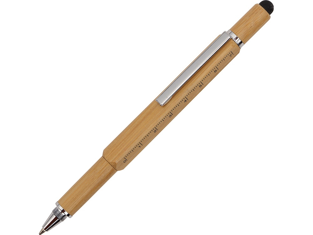 Ручка-стилус из бамбука Tool с уровнем и отверткой - фото 1 - id-p111797672