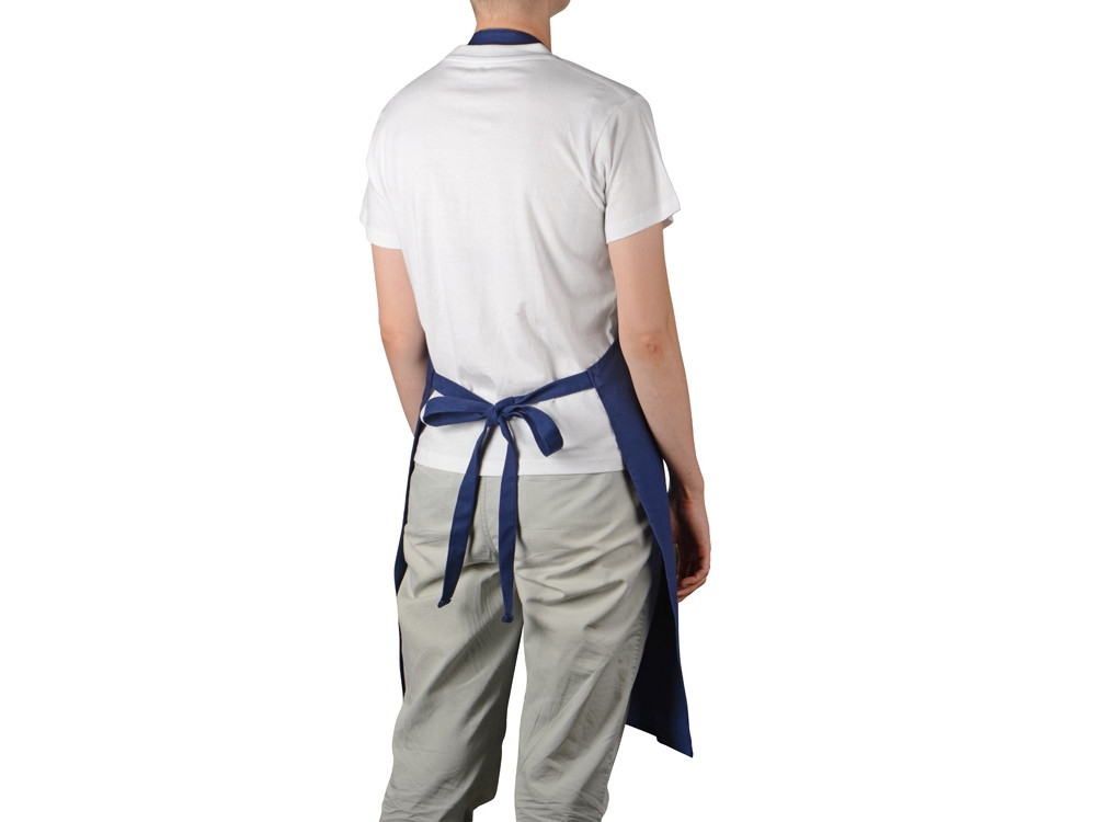 Хлопковый фартук Delight с карманом и регулируемыми завязками, синий нэйви - фото 4 - id-p111797678