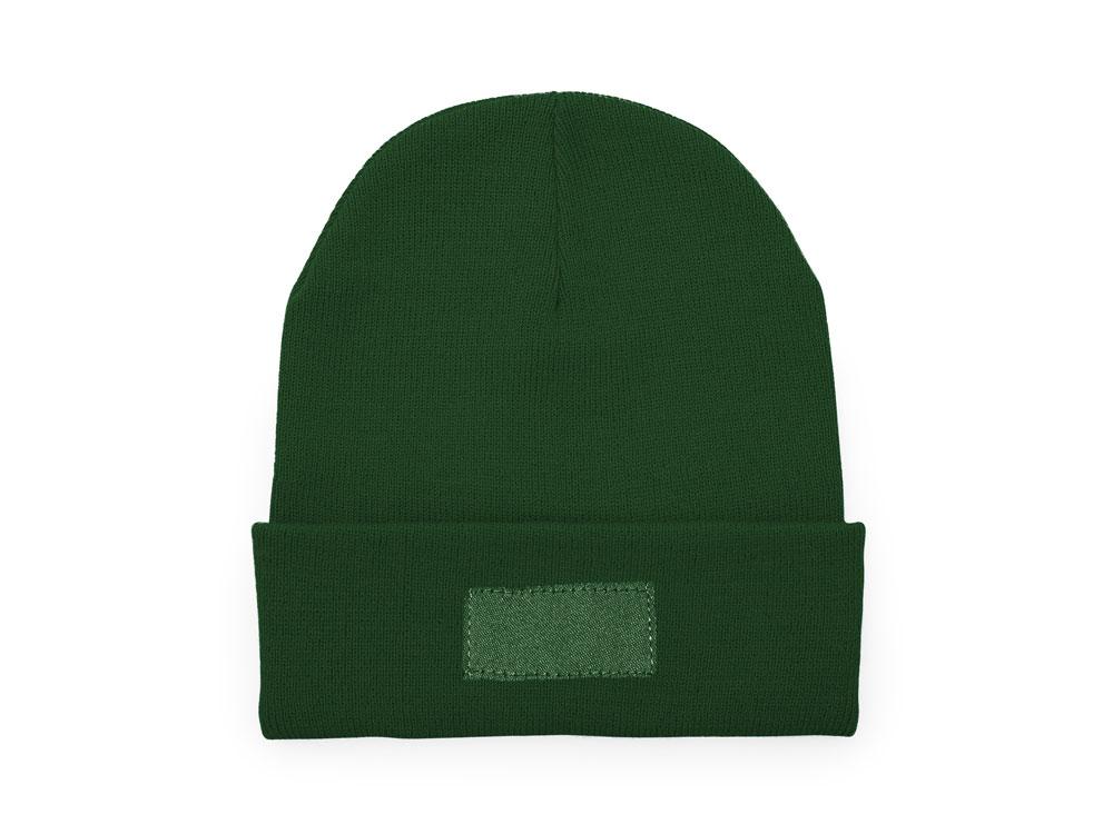 Вязаная шапка BULNES из двухслойного акрила, темно-зеленый - фото 1 - id-p111821711