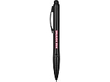 Ручка-стилус шариковая Light, черная с красной подсветкой, фото 4