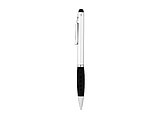 Ручка-стилус шариковая Ziggy синие чернила, серебристый/черный, фото 3