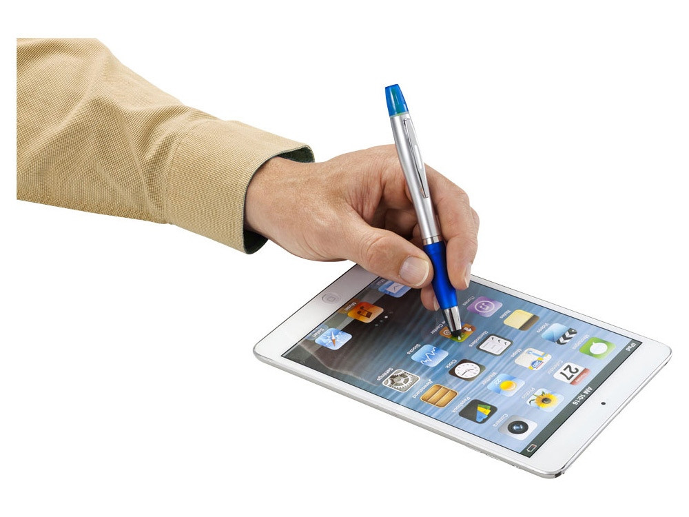 Ручка-стилус Nash с маркером, синий классический/серебристый - фото 2 - id-p111784736