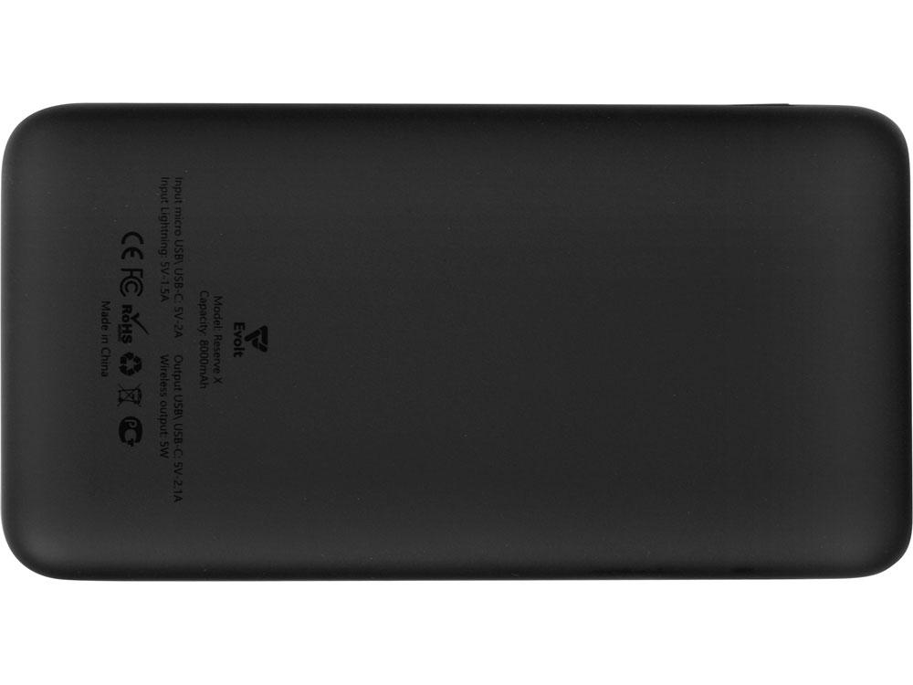Внешний беспроводной аккумулятор с подсветкой лого Reserve X v.2, 8000 mAh, ярко-черный - фото 10 - id-p111818738