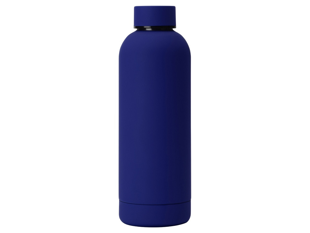 Вакуумная термобутылка Cask Waterline, soft touch, 500 мл, синий - фото 3 - id-p111798764
