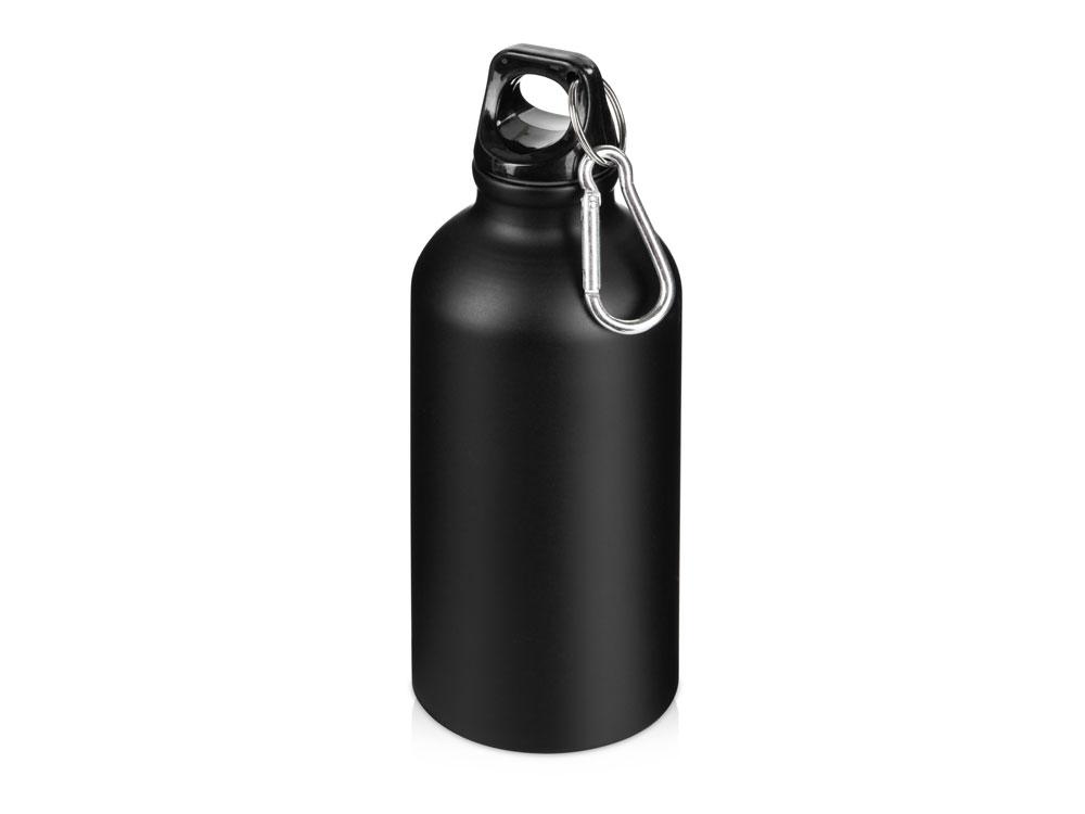 Матовая спортивная бутылка Hip S с карабином и объемом 400 мл, черный - фото 1 - id-p111810779