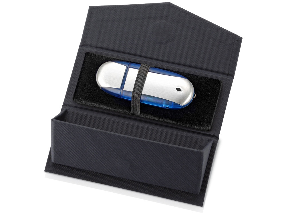 Подарочная коробка для флеш-карт треугольная, синий - фото 2 - id-p111783790