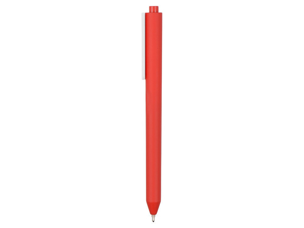 Ручка шариковая Pigra модель P03 PRM софт-тач, красный/белый - фото 3 - id-p111792811