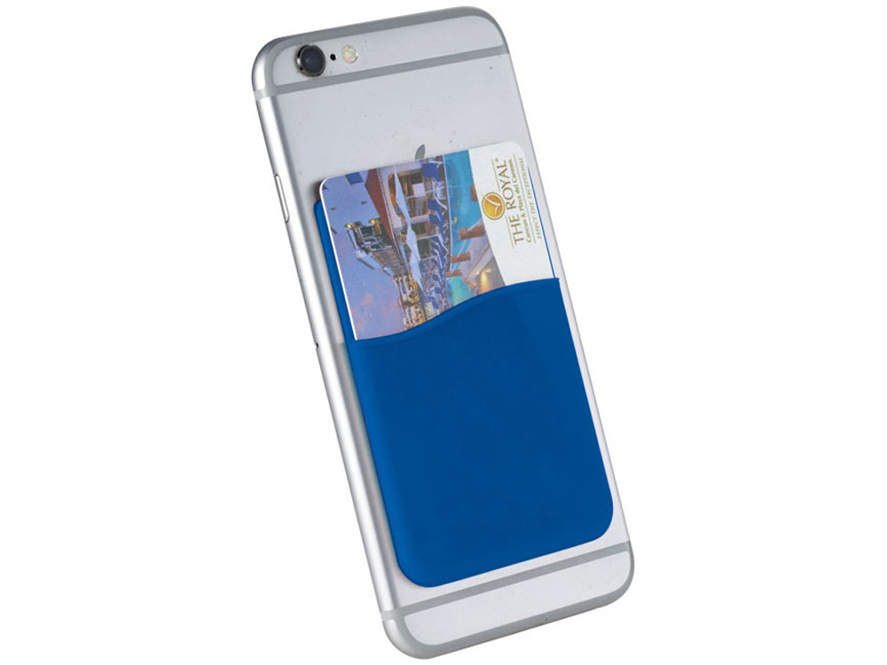 Картхолдер с креплением на телефон Gummy, ярко-синий - фото 2 - id-p111810807