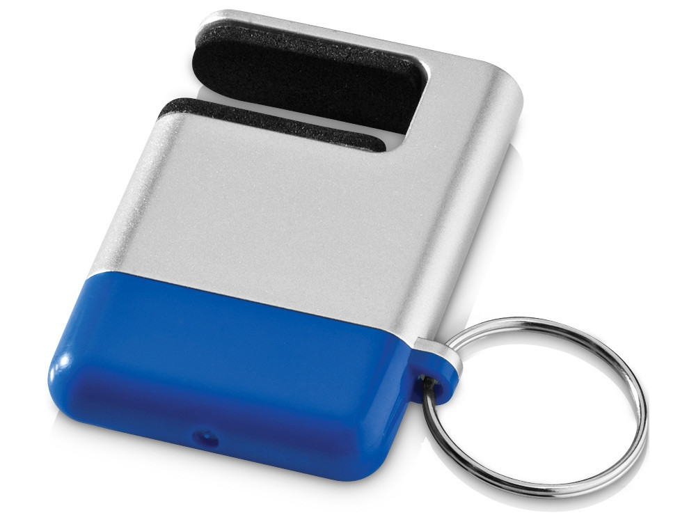 Подставка-брелок для мобильного телефона GoGo, серебристый/синий - фото 1 - id-p111784819