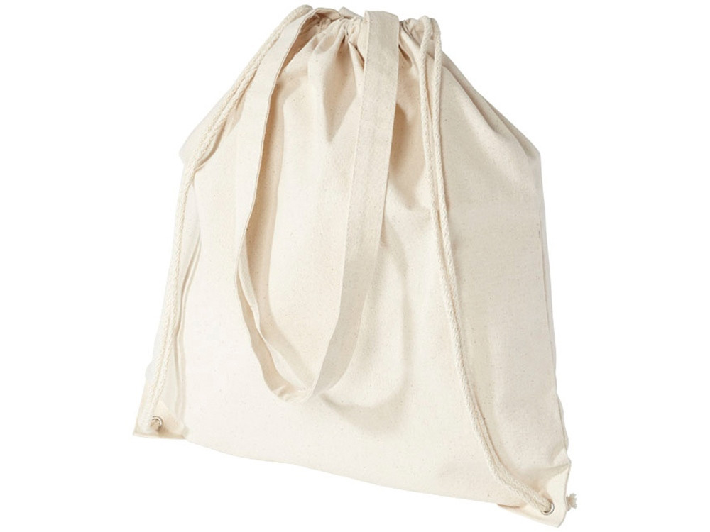 Рюкзак со шнурком Eliza из хлопчатобумажной ткани плотностью 240 г/м2, натуральный - фото 4 - id-p111787827