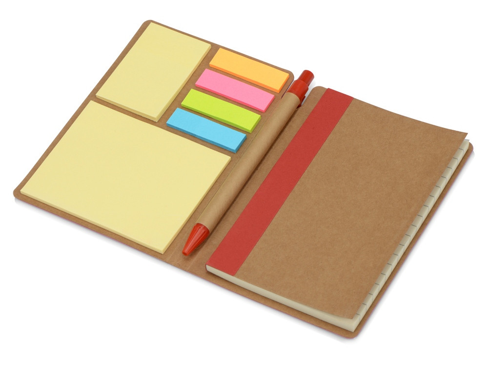 Набор стикеров Write and stick с ручкой и блокнотом, красный - фото 2 - id-p111792829