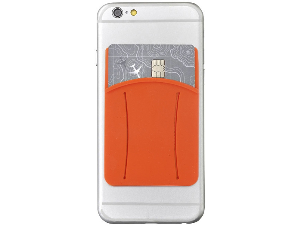 Картхолдер для телефона с держателем Trighold, оранжевый - фото 2 - id-p111810815
