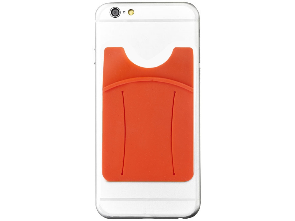 Картхолдер для телефона с держателем Trighold, оранжевый - фото 5 - id-p111810815