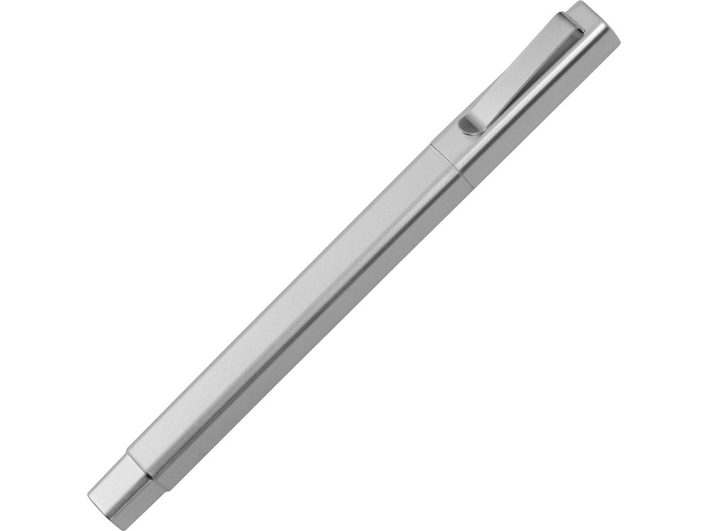 Ручка шариковая, ручка шариковая пластиковая Quadro, квадратный корпус, серебристый - фото 1 - id-p111793857