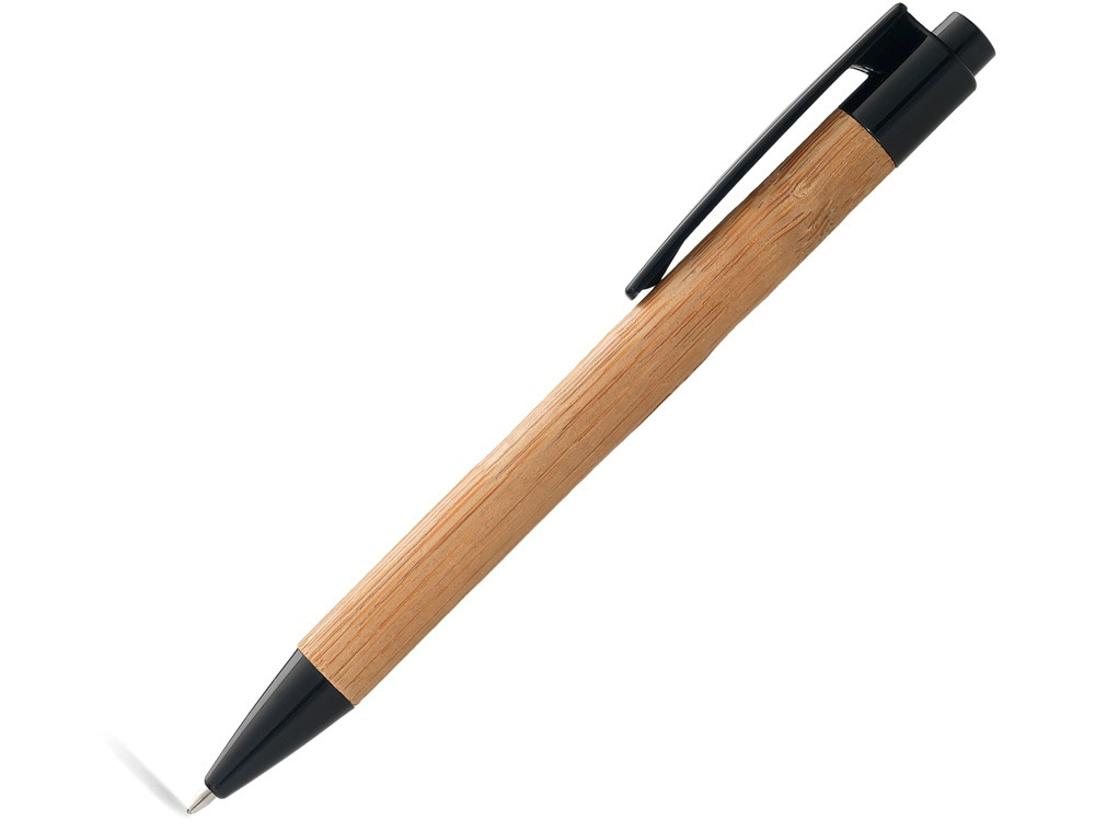 Ручка шариковая Borneo из бамбука, черный, черные чернила - фото 1 - id-p111782872