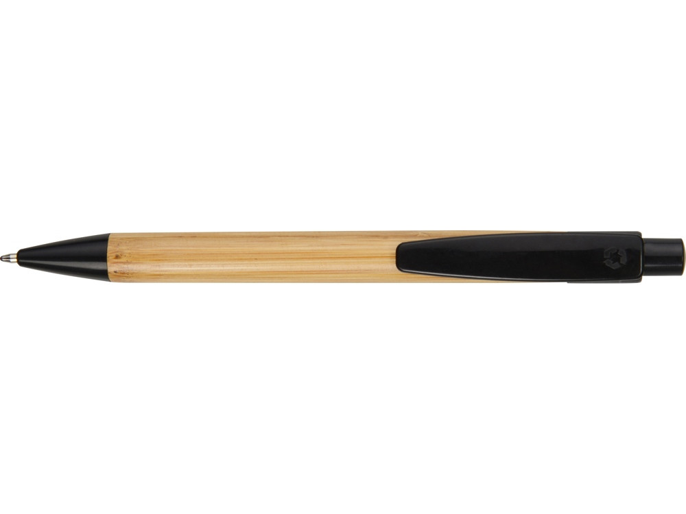 Ручка шариковая Borneo из бамбука, черный, черные чернила - фото 5 - id-p111782872
