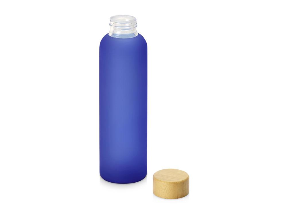 Стеклянная бутылка с бамбуковой крышкой Foggy, 600мл, синий - фото 2 - id-p111808840