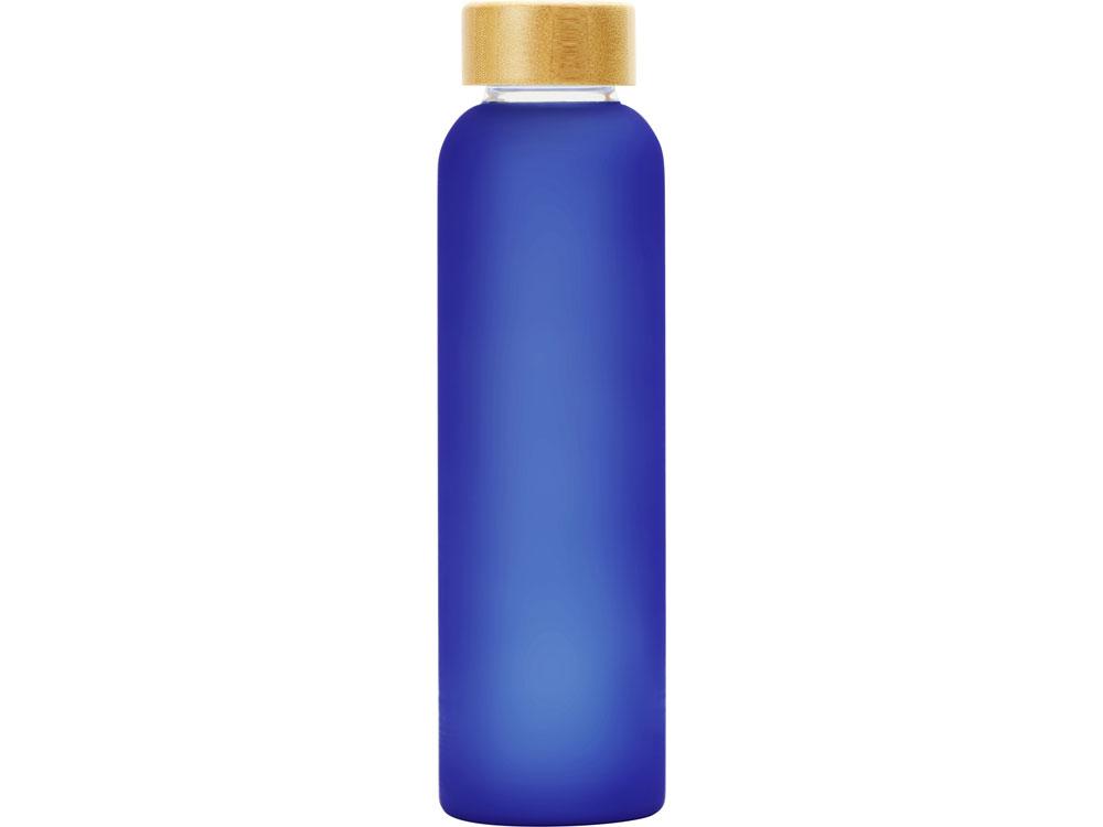Стеклянная бутылка с бамбуковой крышкой Foggy, 600мл, синий - фото 3 - id-p111808840