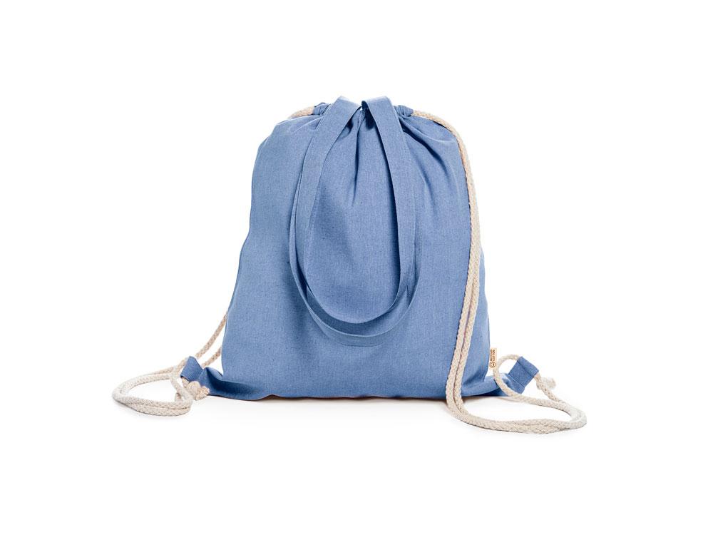 Рюкзак-мешок VARESE из переработанного хлопка, королевский синий - фото 4 - id-p111820870
