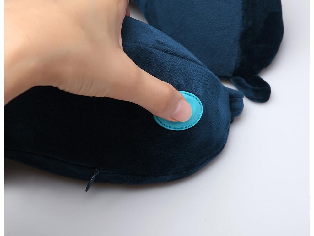 Подушка для путешествий со встроенным массажером Massage Tranquility Pillow, синий - фото 4 - id-p111815877