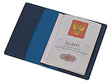 Обложка для паспорта с RFID защитой отделений для пластиковых карт Favor, синяя, фото 2