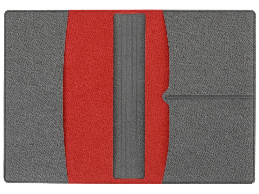 Обложка для паспорта с RFID защитой отделений для пластиковых карт Favor, красная/серая - фото 5 - id-p111807874