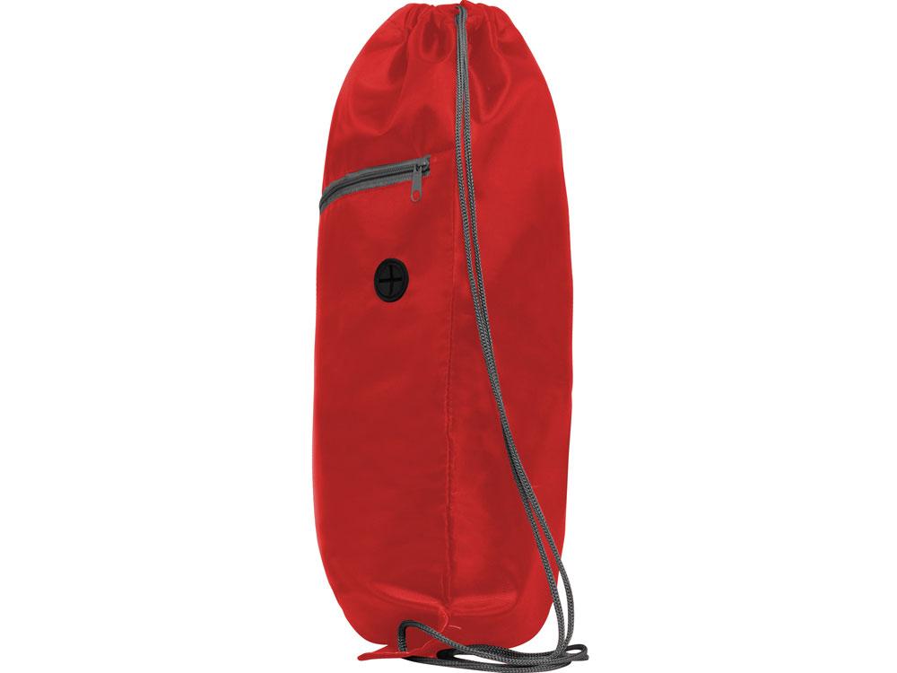 Рюкзак-мешок NINFA с карманом на молнии, красный - фото 3 - id-p111820893