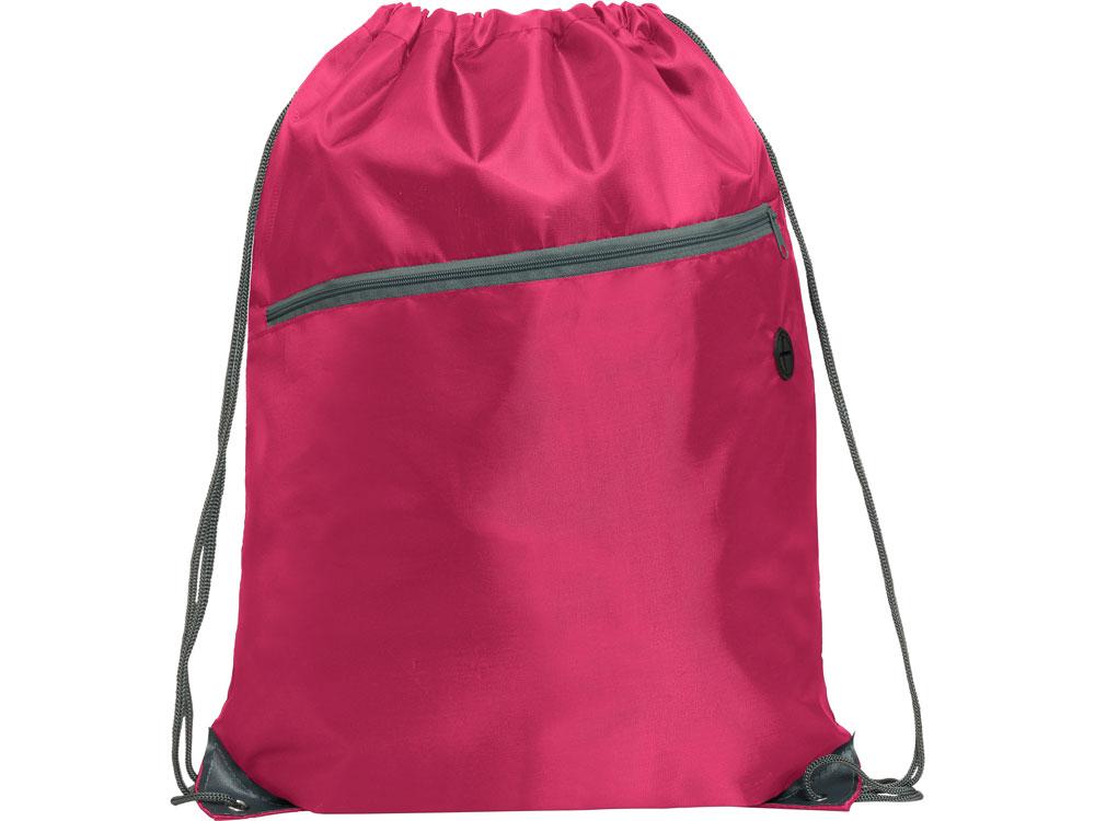 Рюкзак-мешок NINFA с карманом на молнии, фуксия - фото 1 - id-p111820894