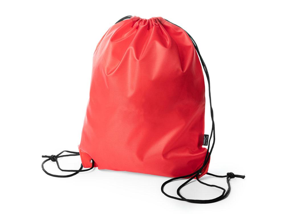 Рюкзак-мешок LARUS из мягкого материала RPET, красный - фото 2 - id-p111820899