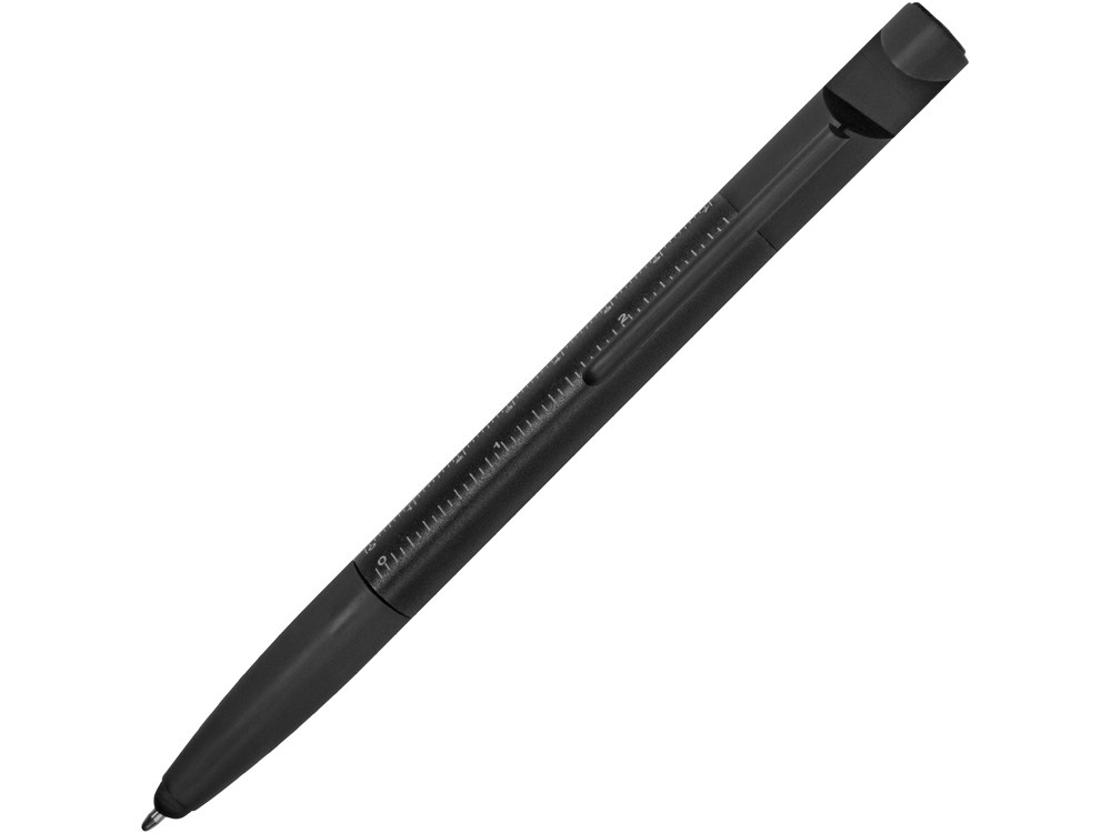 Ручка-стилус металлическая шариковая многофункциональная (6 функций) Multy, черный - фото 2 - id-p111788946