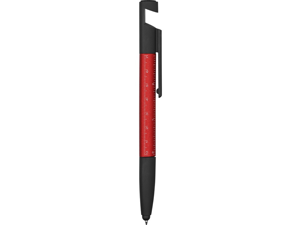 Ручка-стилус металлическая шариковая многофункциональная (6 функций) Multy, красный - фото 3 - id-p111788949