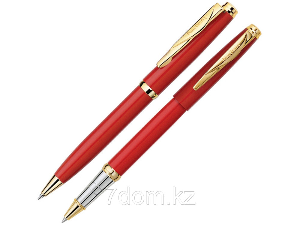 Набор Pierre Cardin PEN&PEN: ручка шариковая + роллер. Цвет - красный. Упаковка Е., фото 1