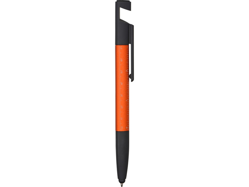 Ручка-стилус металлическая шариковая многофункциональная (6 функций) Multy, оранжевый - фото 3 - id-p111788951