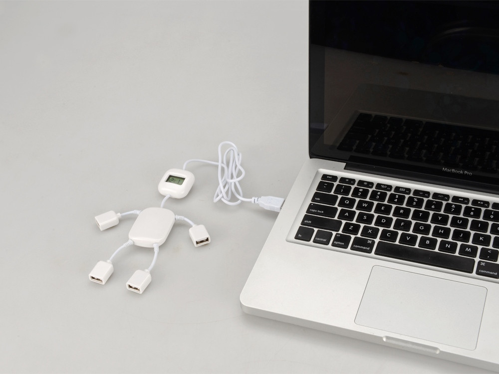 USB Hub на 4 порта с часами в виде человечка - фото 2 - id-p111780972