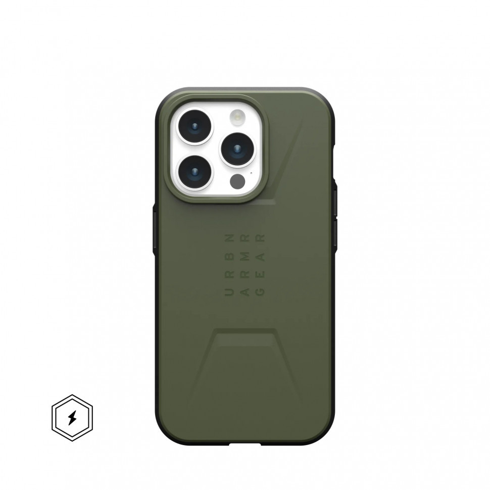Чехол UAG для Apple iPhone 15 Pro Civilian Magsafe  Olive Drab 114275117272