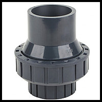 Обратный клапан односторонний с пружиной PVC (ПВХ) для бассейна (63 мм)